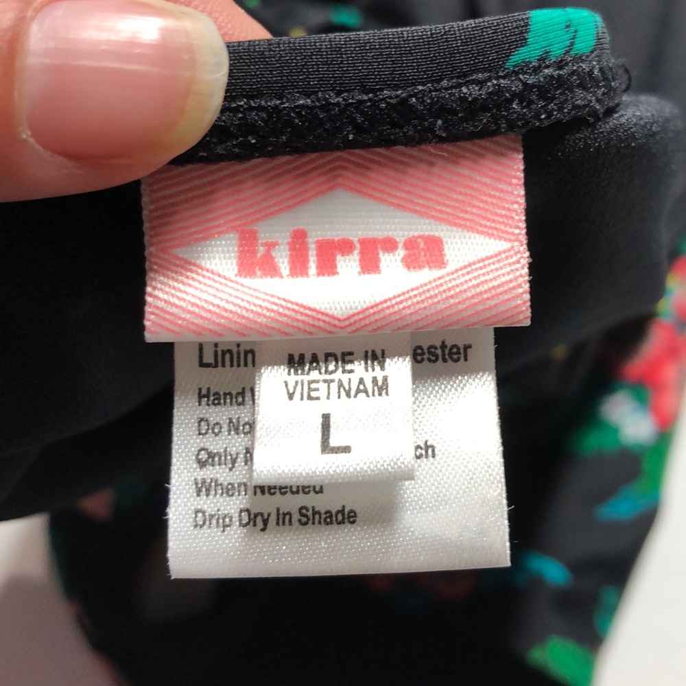 Kirra Black flamingo one piece swimsuit size large - Picture 6 of 7